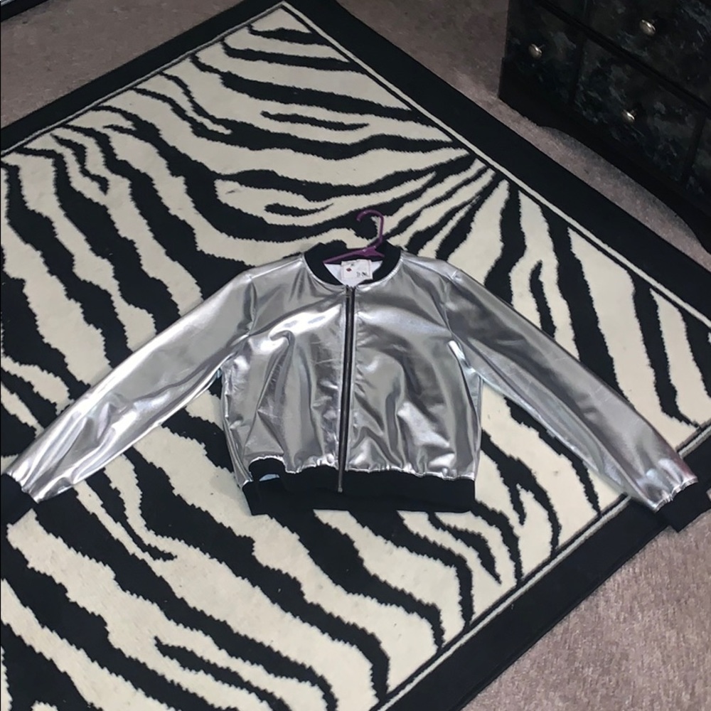 Silver metallic jacket